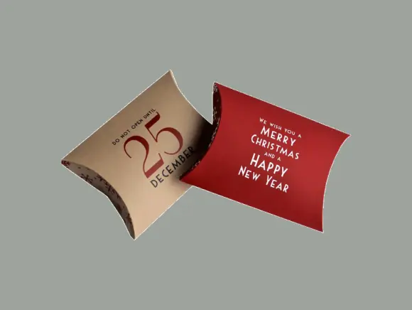 Custom Christmas Pillow Boxes